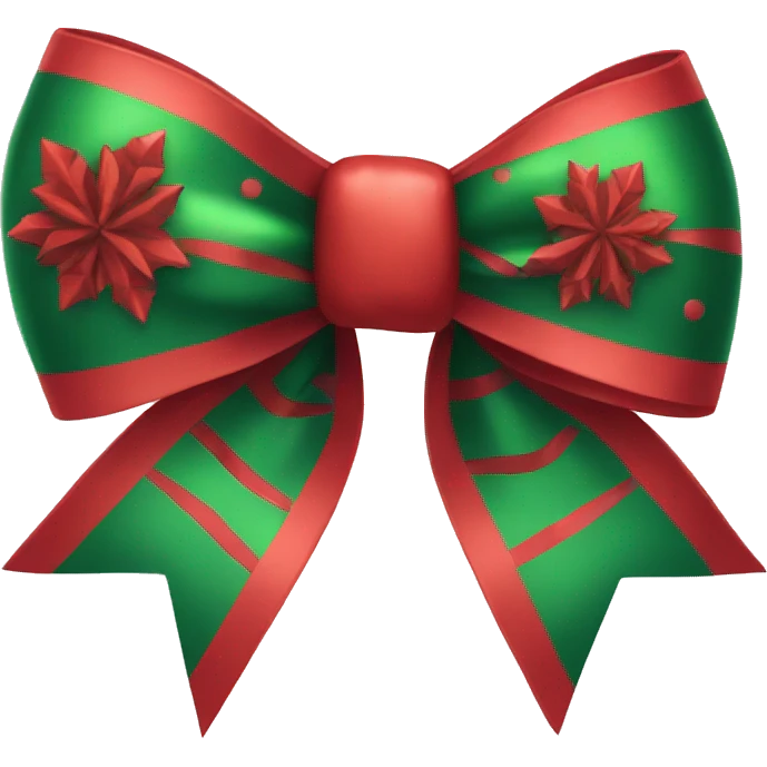 Christmas bow emoji