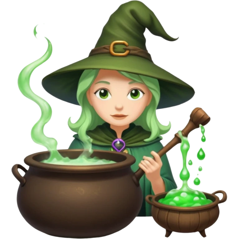 green witch cooking potion emoji