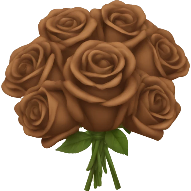 Brown roses bouquet  emoji