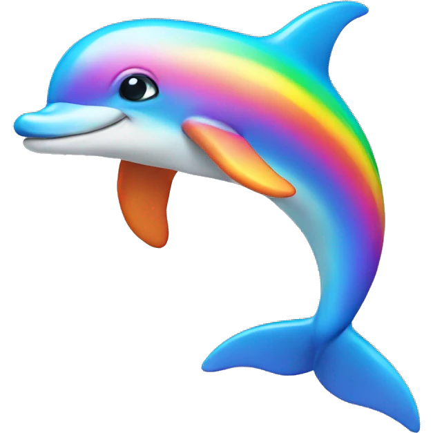 Rainbow Dolphin Full Body emoji