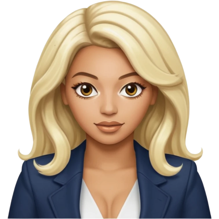 Beyonce with platinum blonde hair emoji