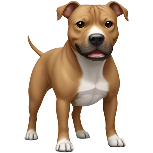 Staffordshire bull terrier light brown emoji