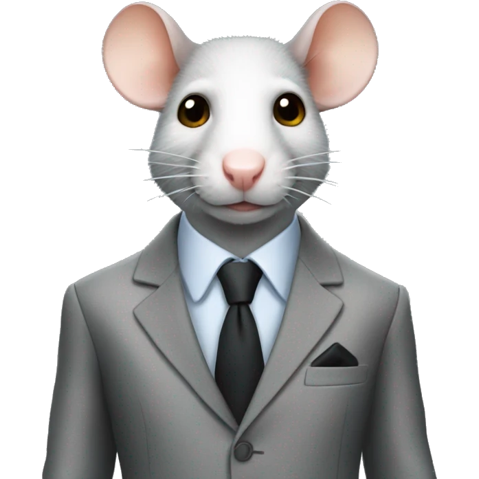 Rat human wearing suit emoji
