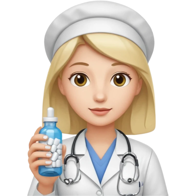 Nurse with pills emoji