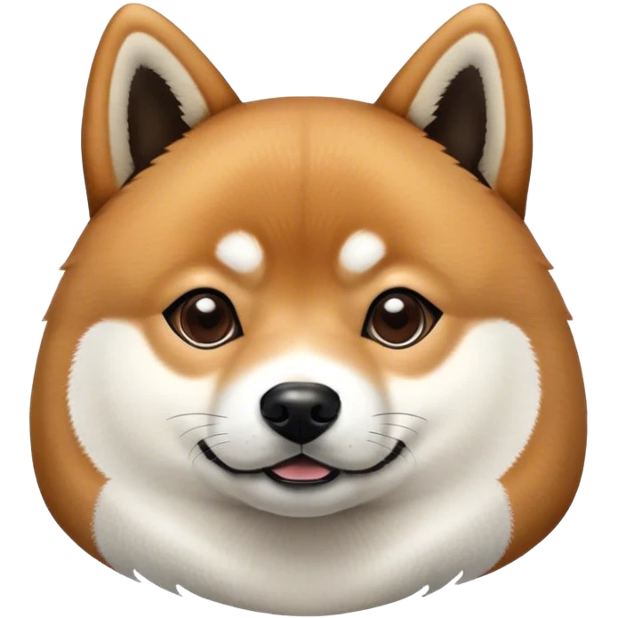 Brown black and White Shiba inu emoji