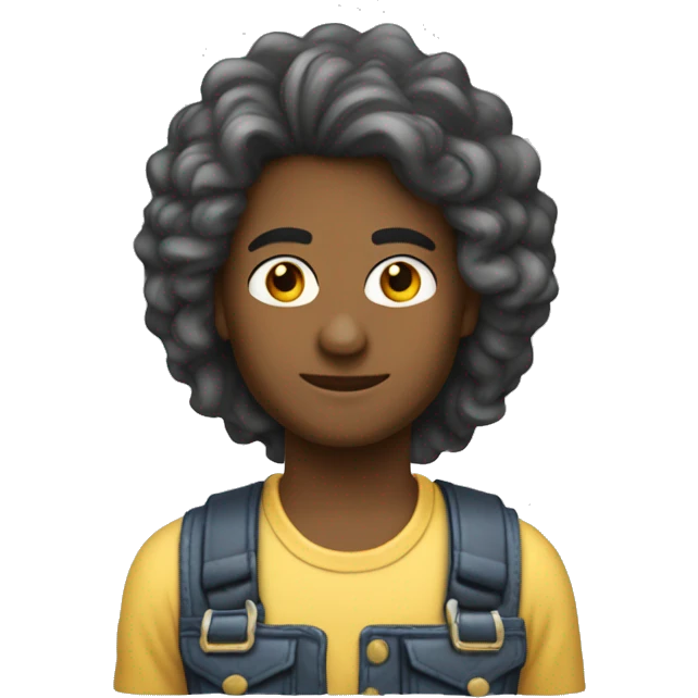 Banco de cabelo cacheado  emoji