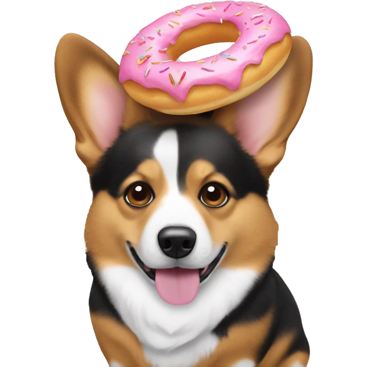 corgi with donut emoji