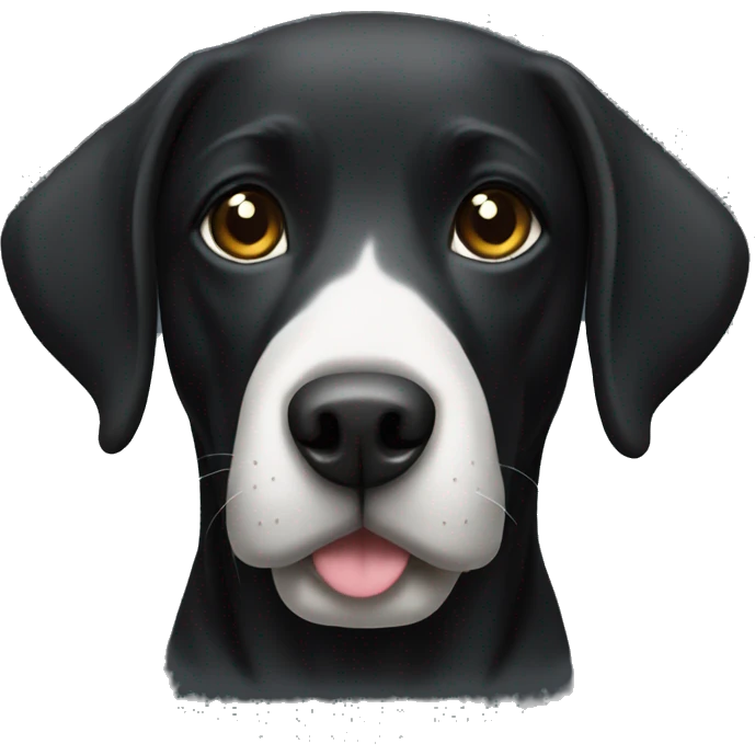 Black Labrador with white chest emoji