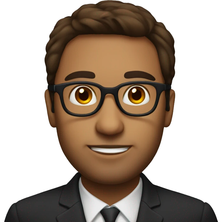 a half italian half indian man with glasses and brown hair called miro emoji