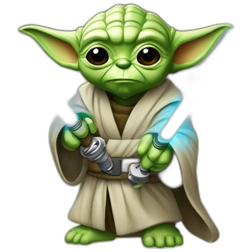 Yoda et son sabre laser emoji
