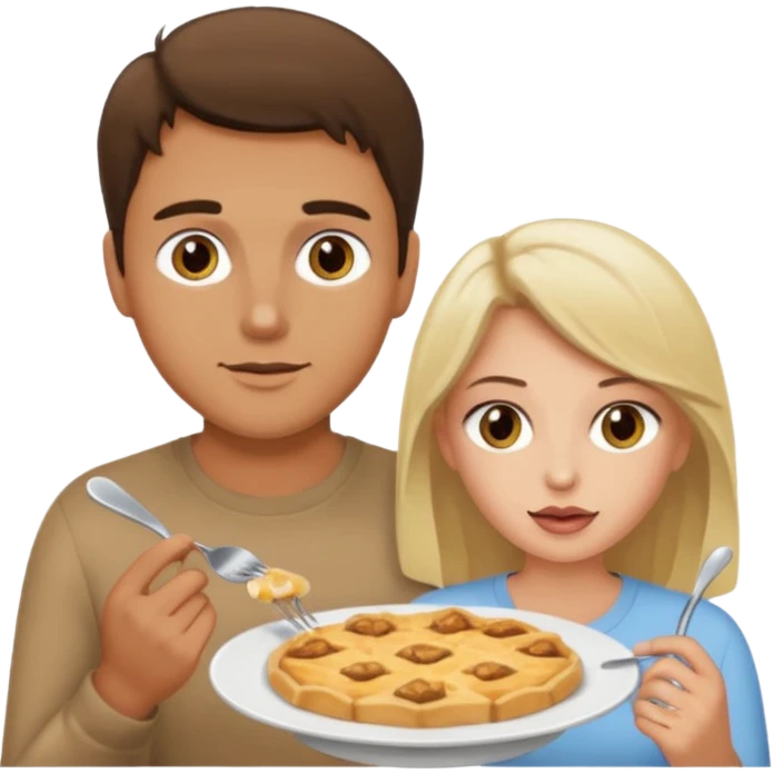 Light brown brunette man eating pussy of white blonde woman hazel eyes  emoji