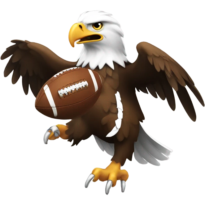 Eagle playing football emoji