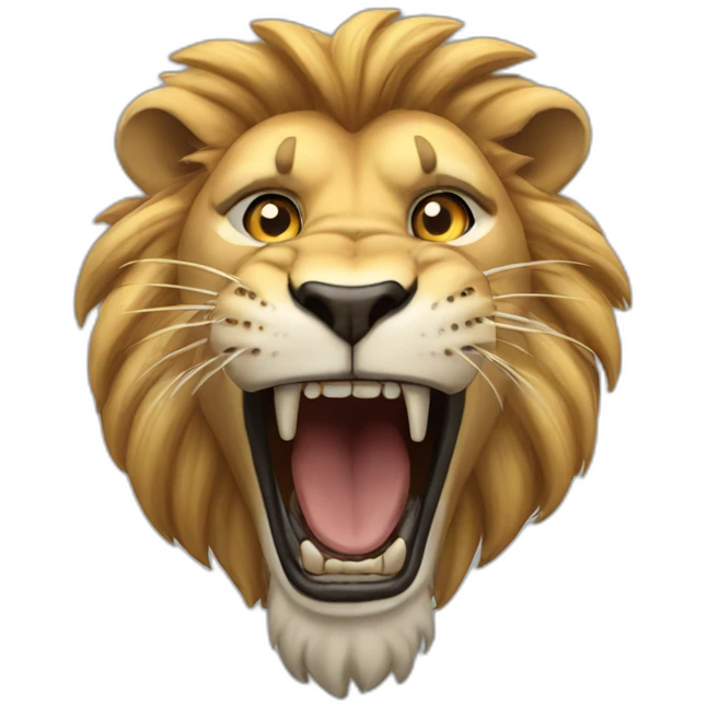 a roaring lion emoji
