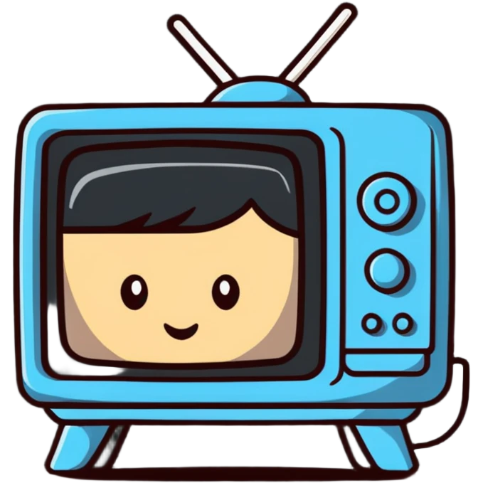 character watching TV emoji
