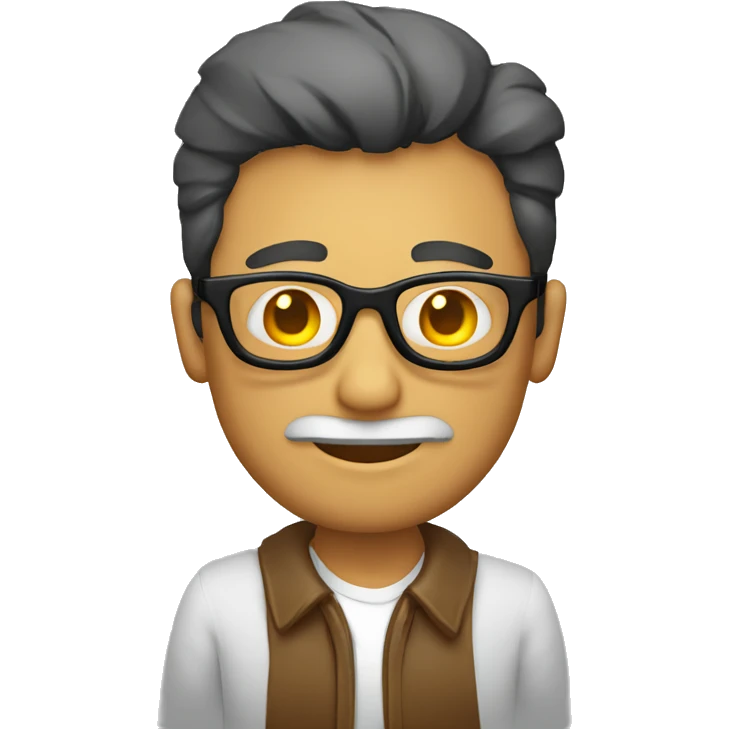 Hombre con gafas y pulgar arriba  emoji