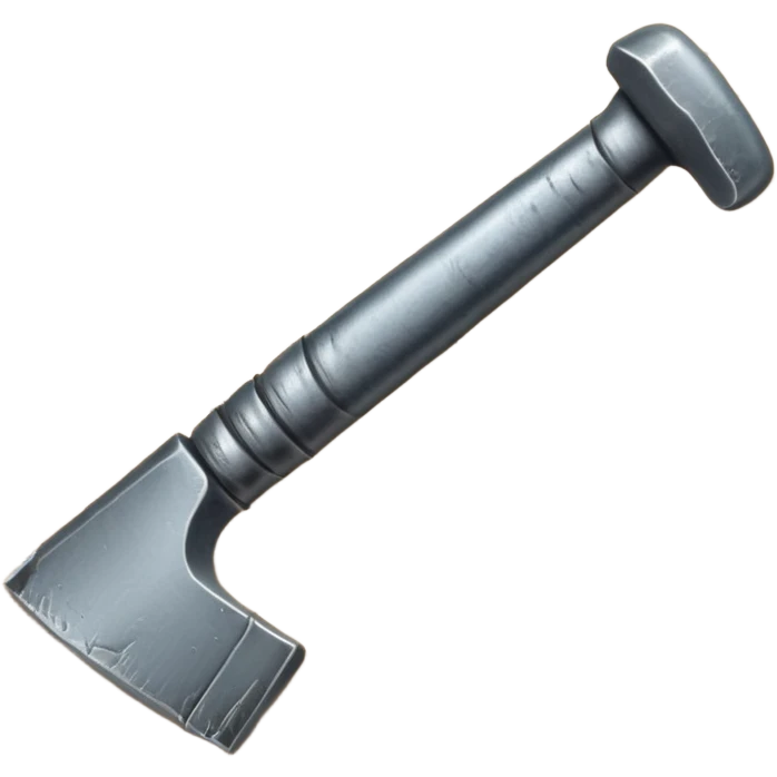 metal nail bent and pressed into a surface emoji