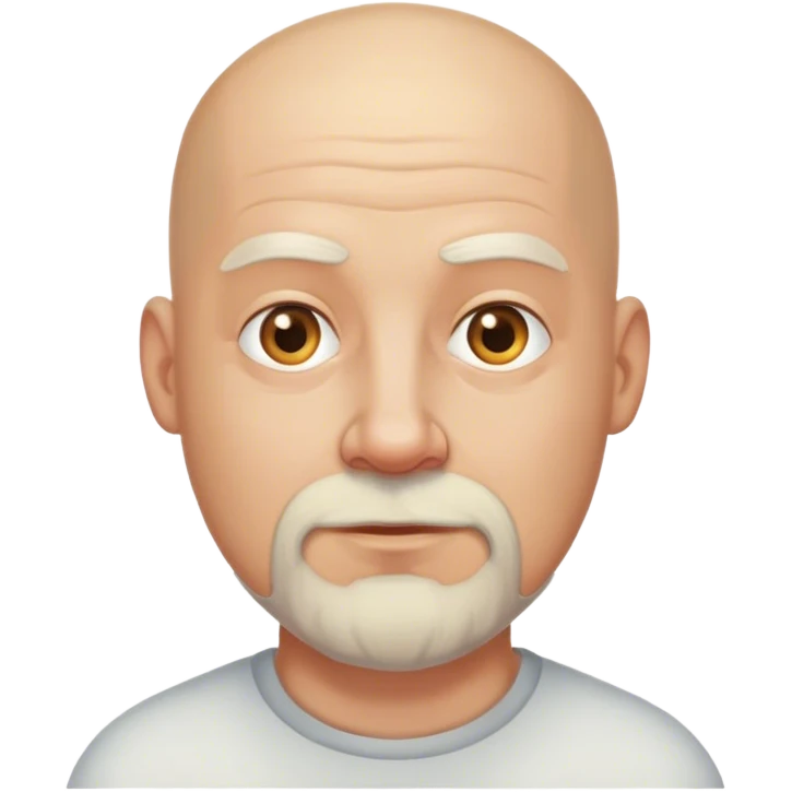 Bald middle aged man with light beard emoji
