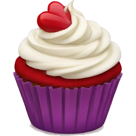 red velvet cupcake emoji