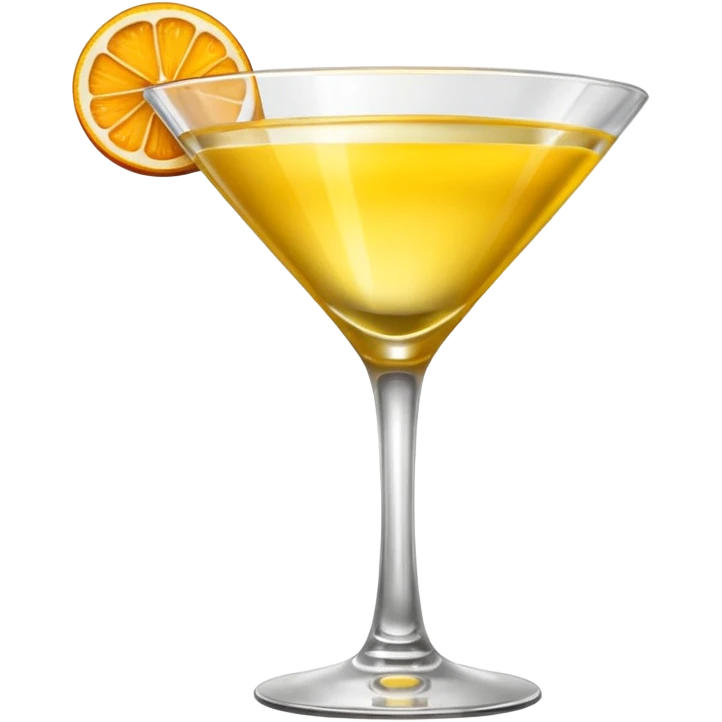 orangeish yellow in martini glass
 emoji