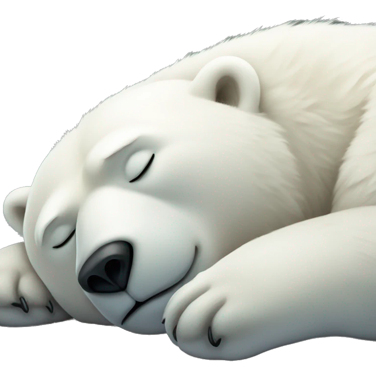 Polar bear sleeping  emoji
