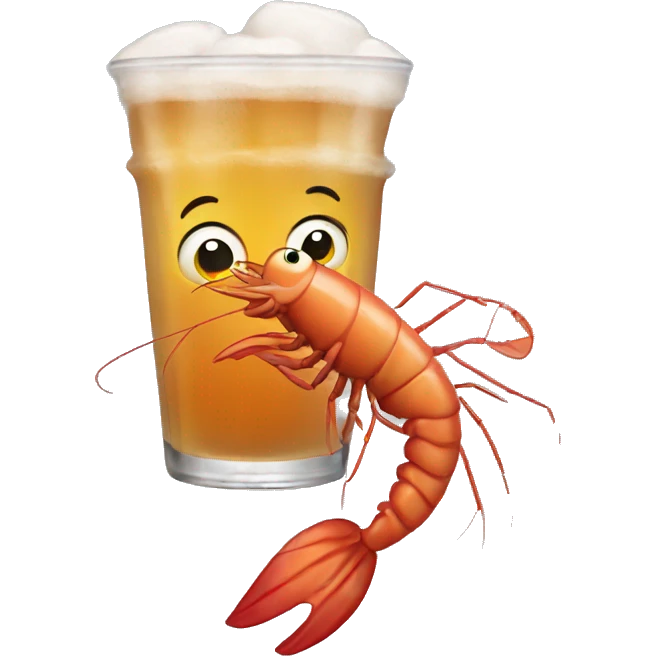 shrimp drinking sweet tea emoji