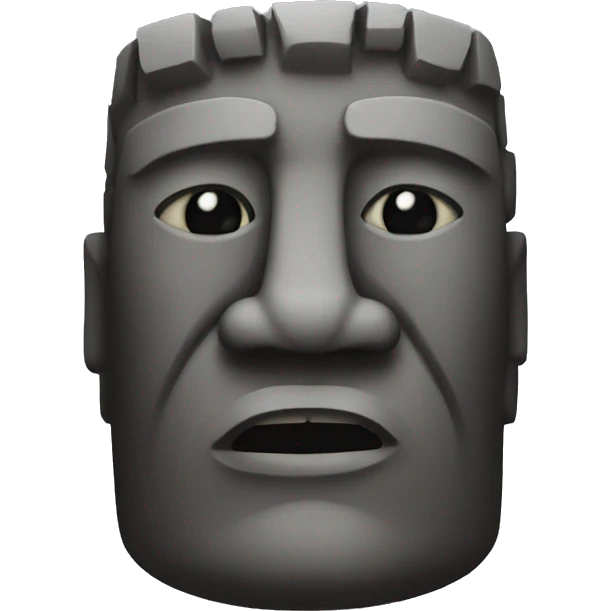 Moai mewing emoji