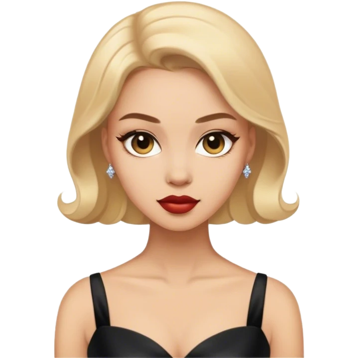 Black satin dress elegant emoji