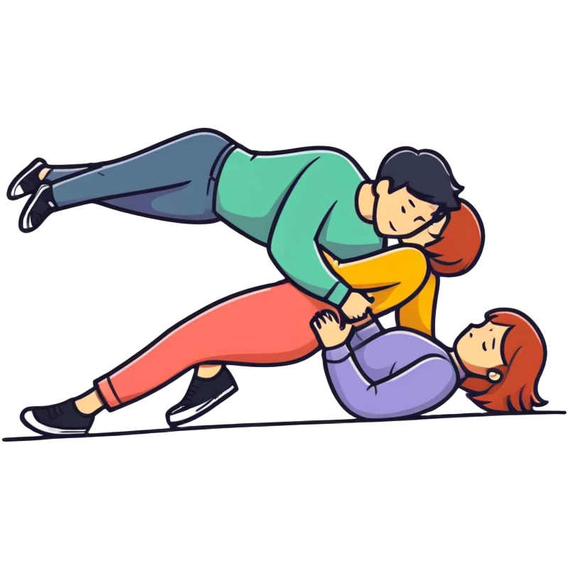 Guy tickling girl emoji