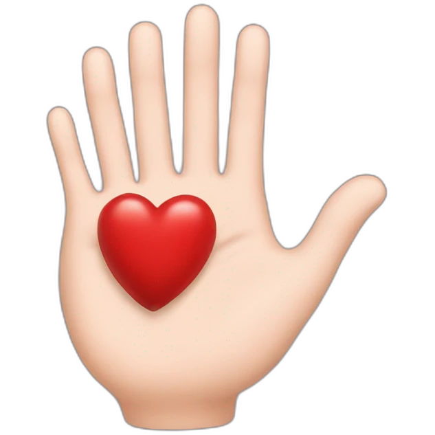 Coeur main emoji