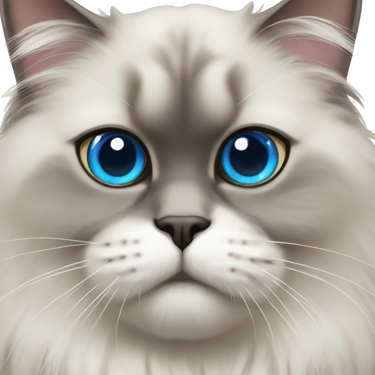 Persian cat with blue eyes emoji