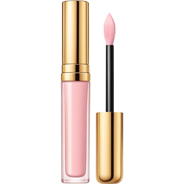 light Pink  and gold tall makeup product  emoji