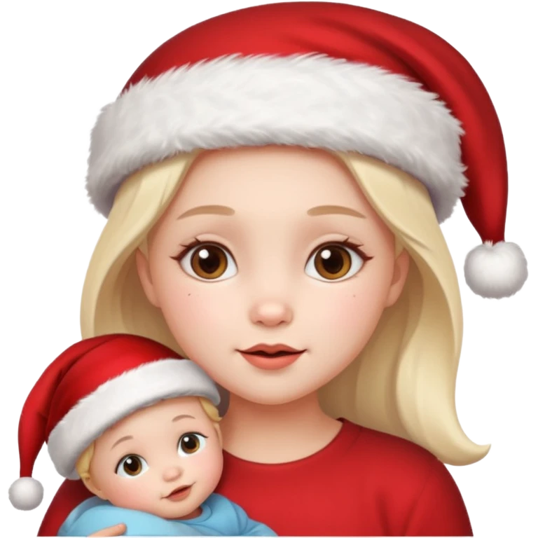 christmas girl look like baby face emoji