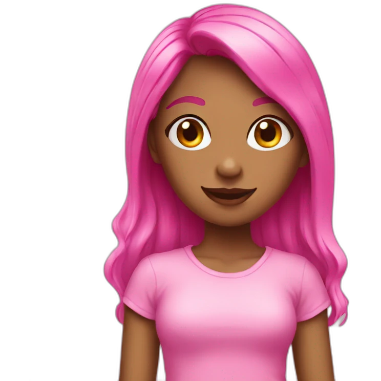 girl pink fun emoji
