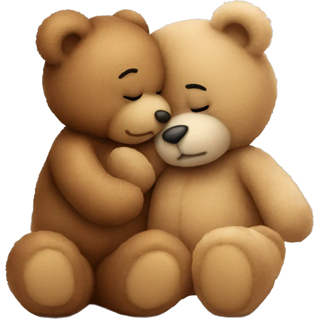 teddy bear kissing another teddy bear emoji