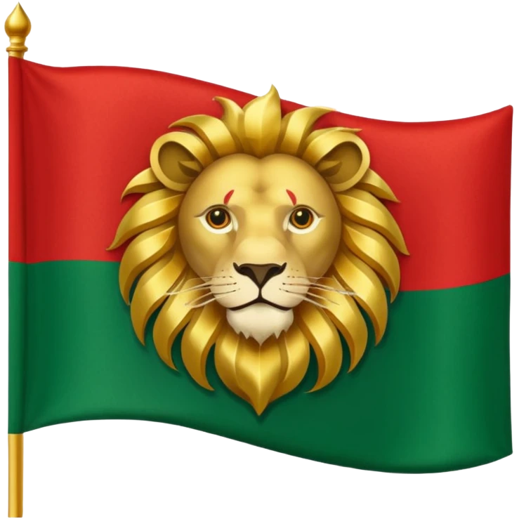 Lion and sun logo in the red white and green flag emoji
