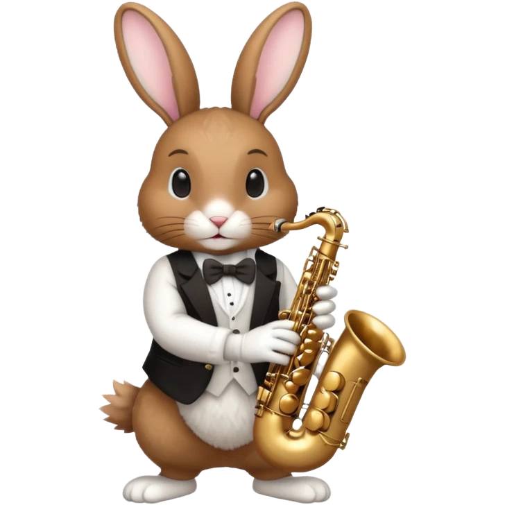 rabit playing saxophone jazz emoji