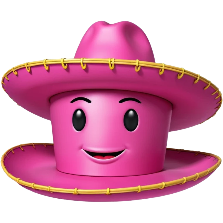 jeff koons pink spam sombrero sculpture  emoji