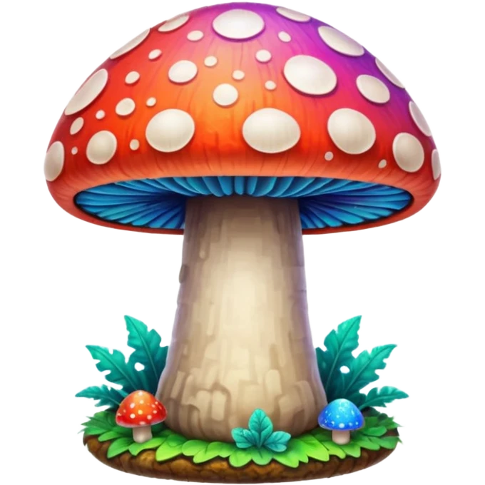psychodelic mushroom single emoji