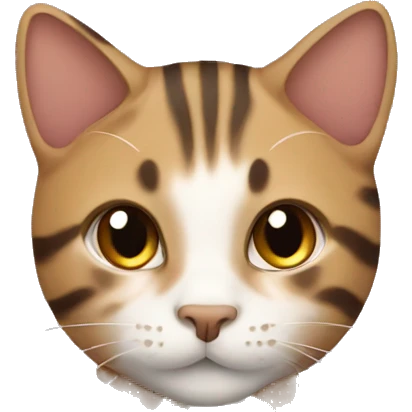 Tabby cat with flowers  emoji