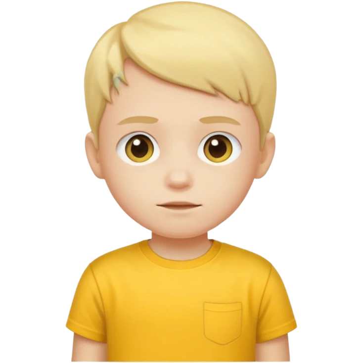 child with yellow t shirt emoji