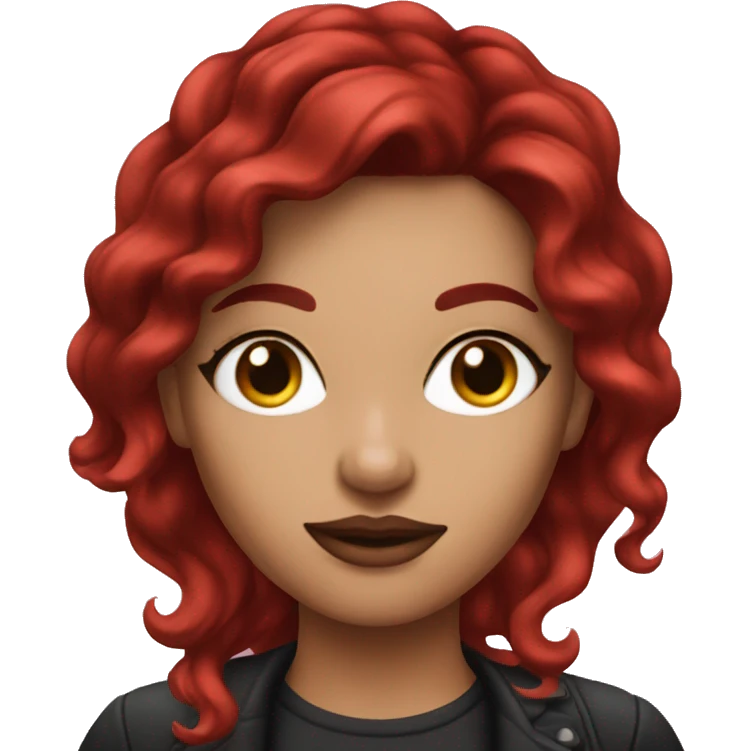 makeup artist with dark red hair emoji