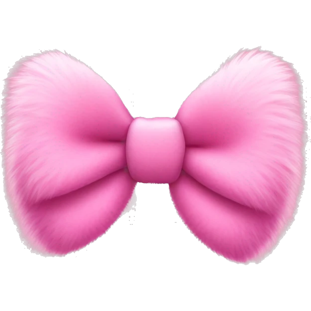 Pink fluffy bow emoji