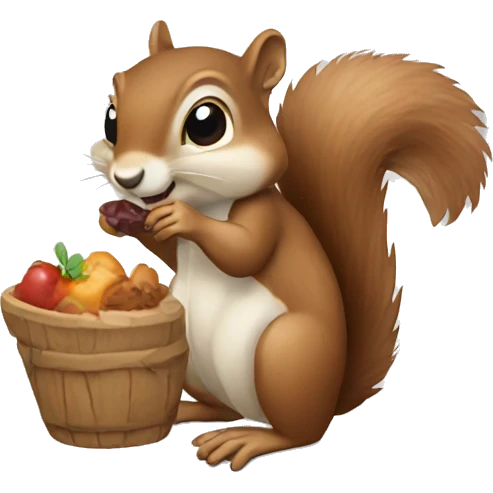 Squirrel eating emoji