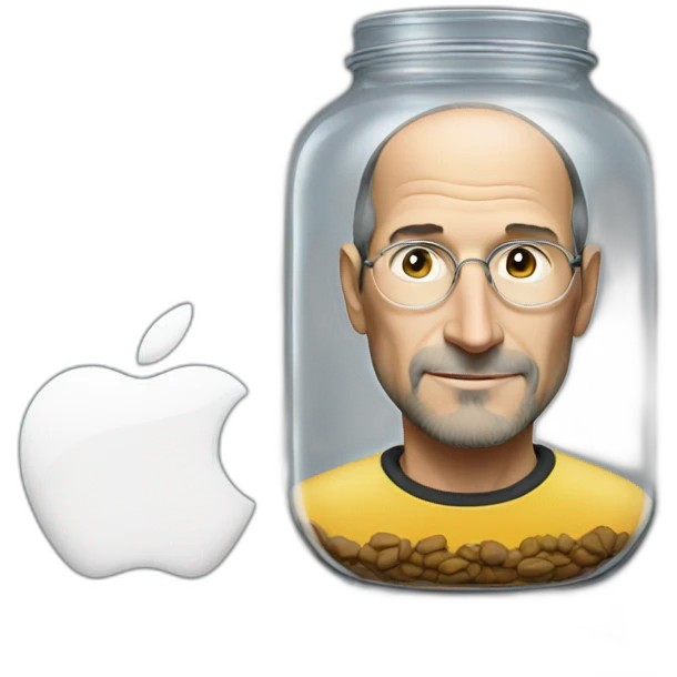 Steve Jobs in a jar emoji