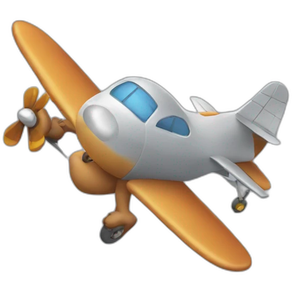 squirrel flying an airplane emoji