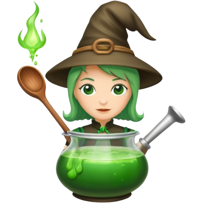 green witch cooking potion emoji