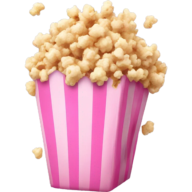 Pink popcorn emoji