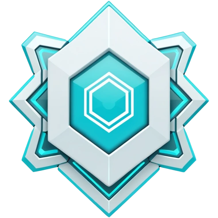  White And Cyan Cyber Aesthetic Deco emoji