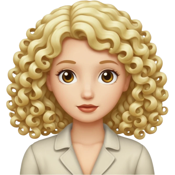 White female with blone curls emoji