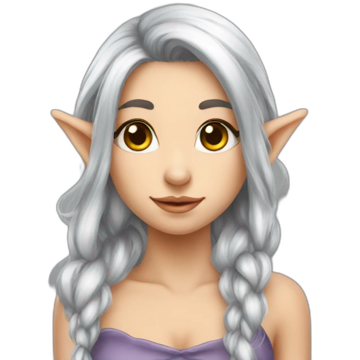 silver-hair-shy-tattoo-elf-girl emoji